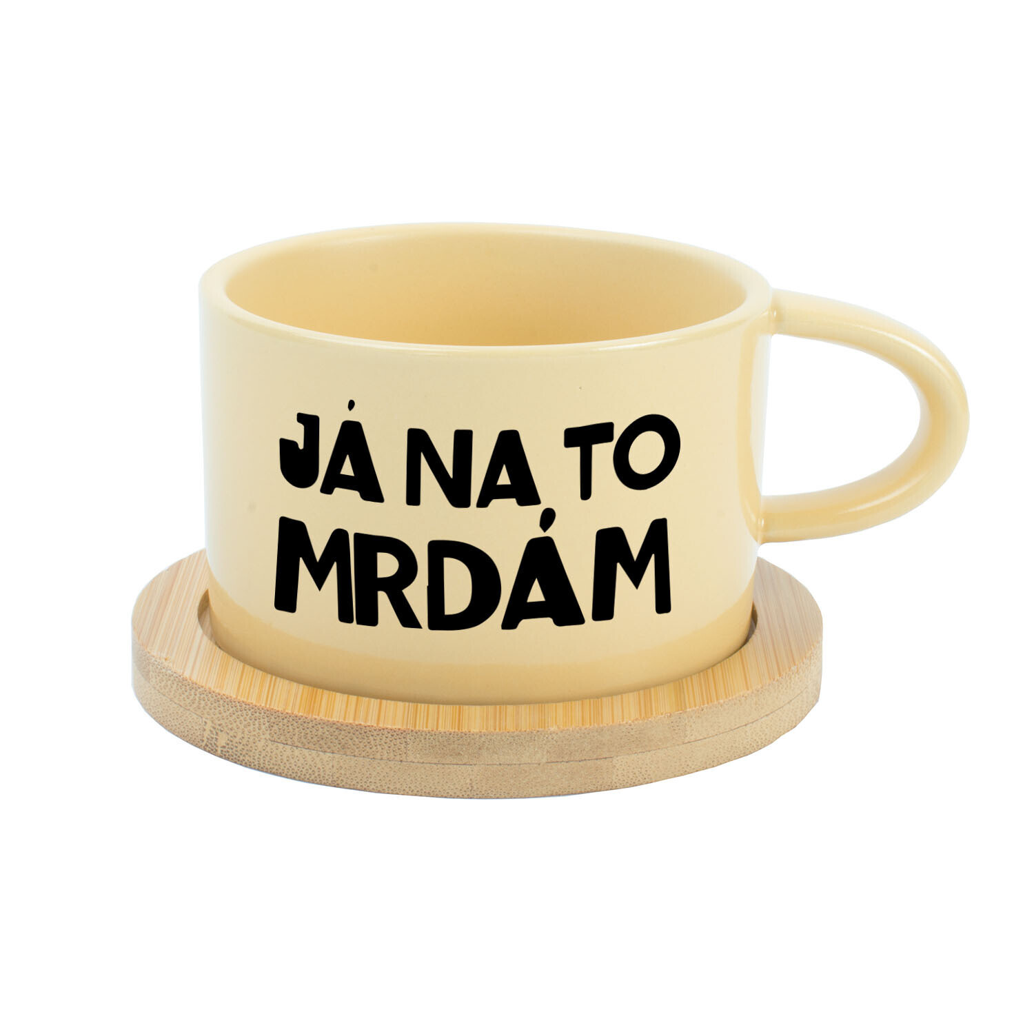 JÁ NA TO MRDÁM - žlutý hrníček makronka 200 ml