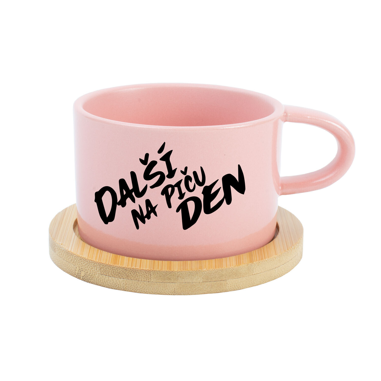 DALŠÍ NA PIČU DEN - růžový hrníček makronka 200 ml
