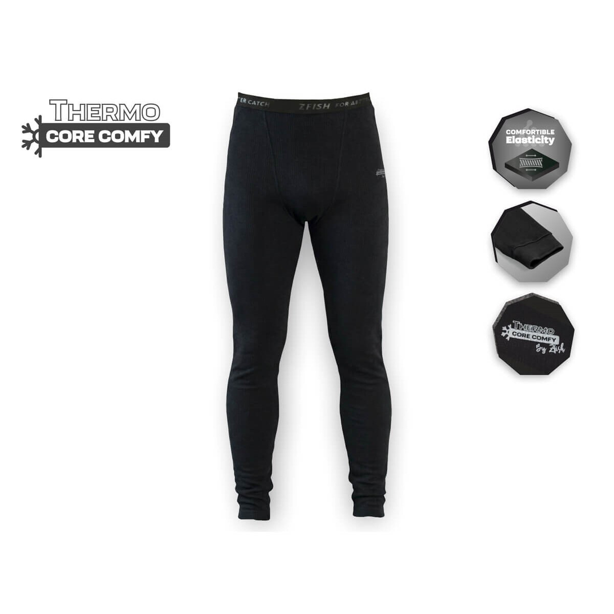 Termoprádlo (termo nohavice) ZFish Thermocore Comfy - čierne, XXL