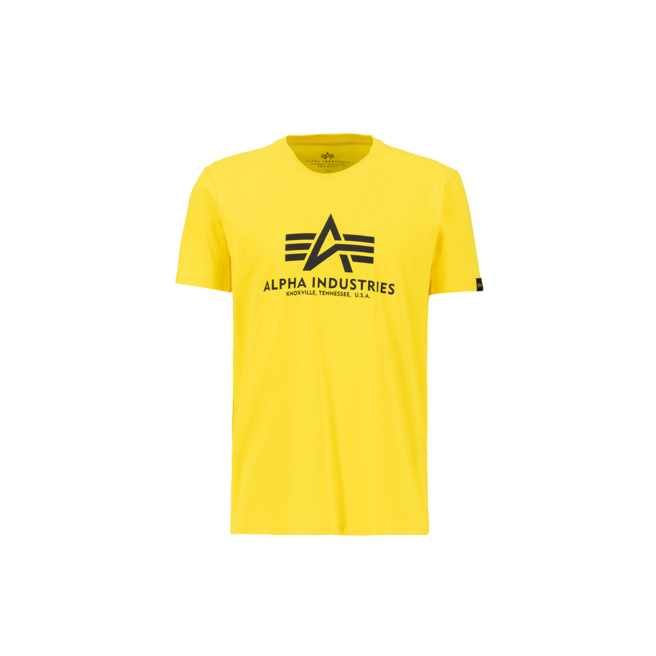Tričko Alpha Industries Basic Big Logo - žlté, S