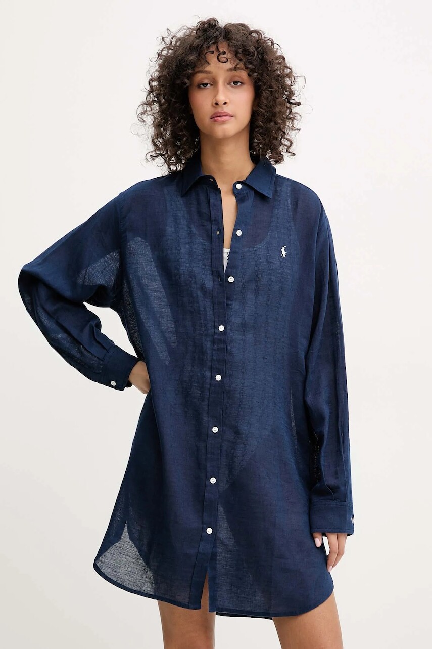 Plážová košeľa s prímesou ľanu Polo Ralph Lauren