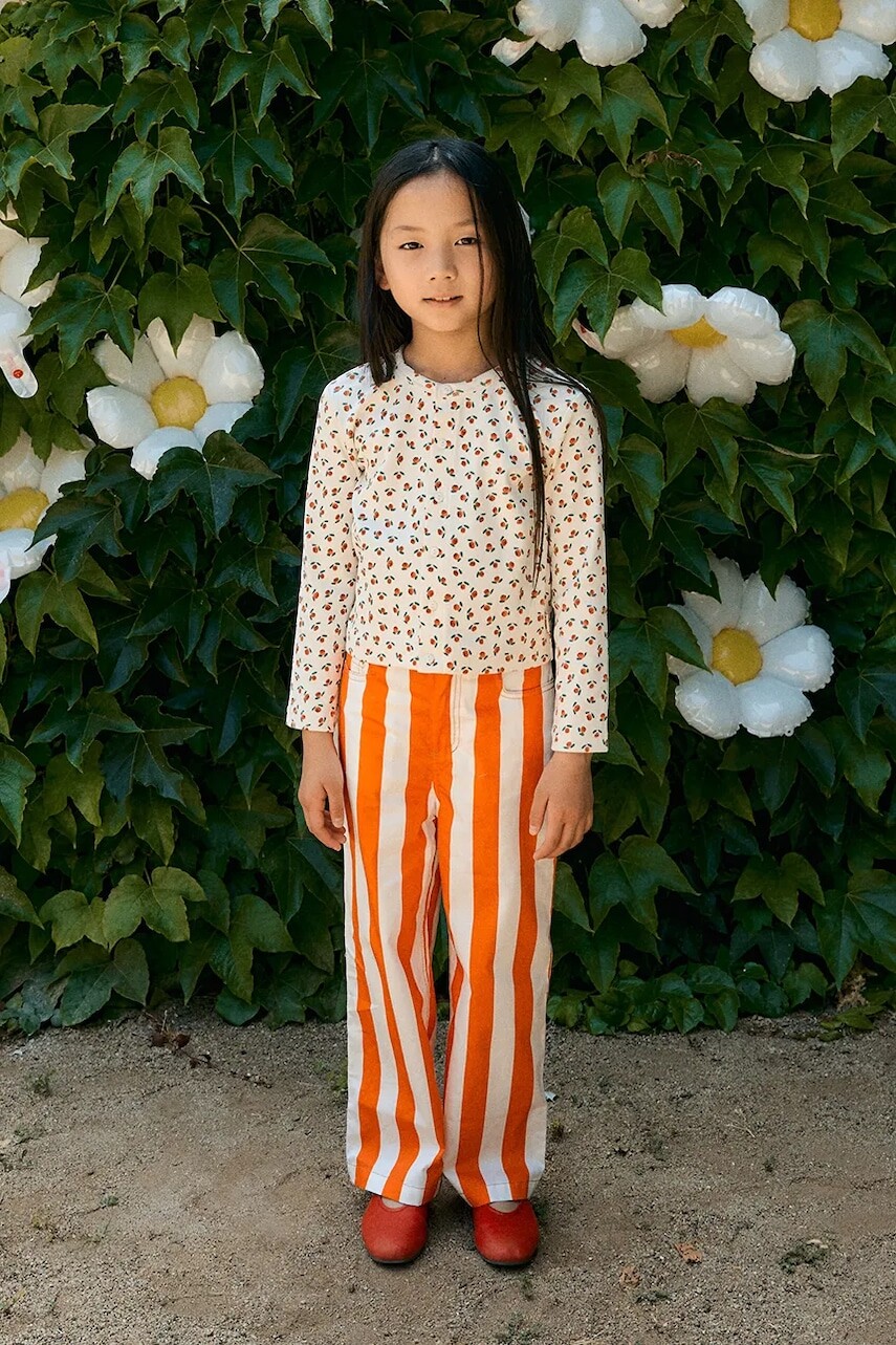 Detské tričko s dlhým rukávom Tinycottons TINY ROSES RIB KIDS JACKET