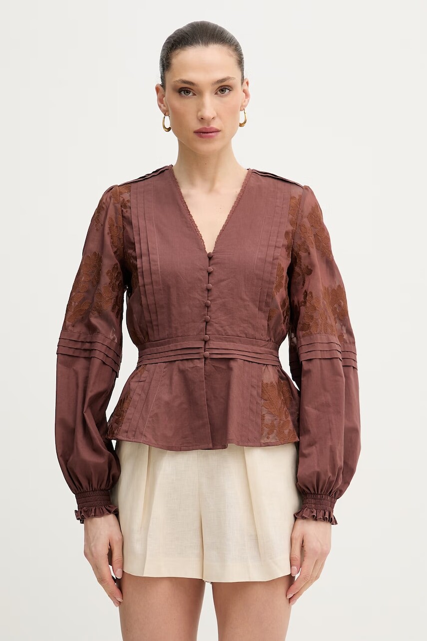 Silvian Heach Košeľová blúzka dámska bavlnená AGRIN