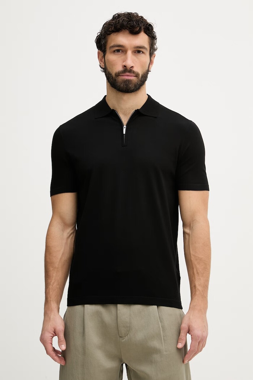 Guess polo tričko pánske z viskózy KADIR