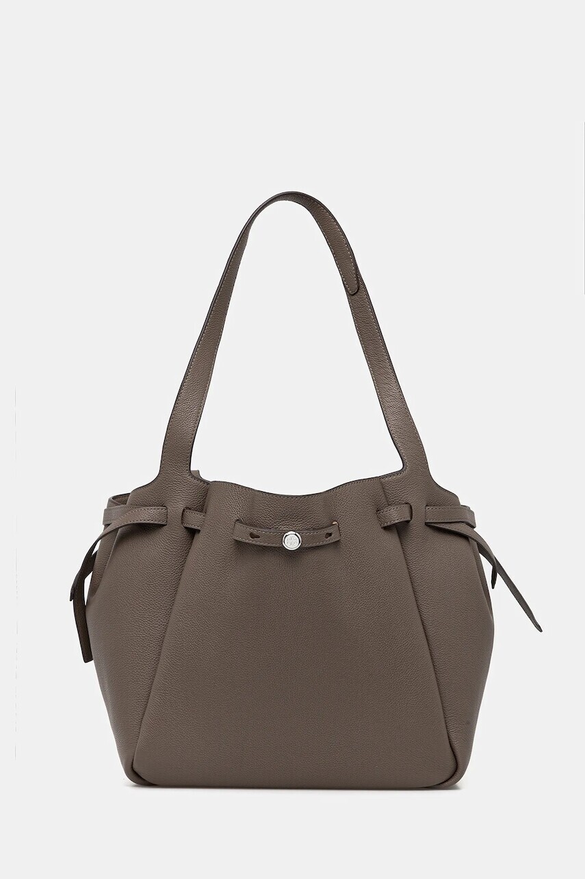 Kožená kabelka Tory Burch Romy Pebbled Tote