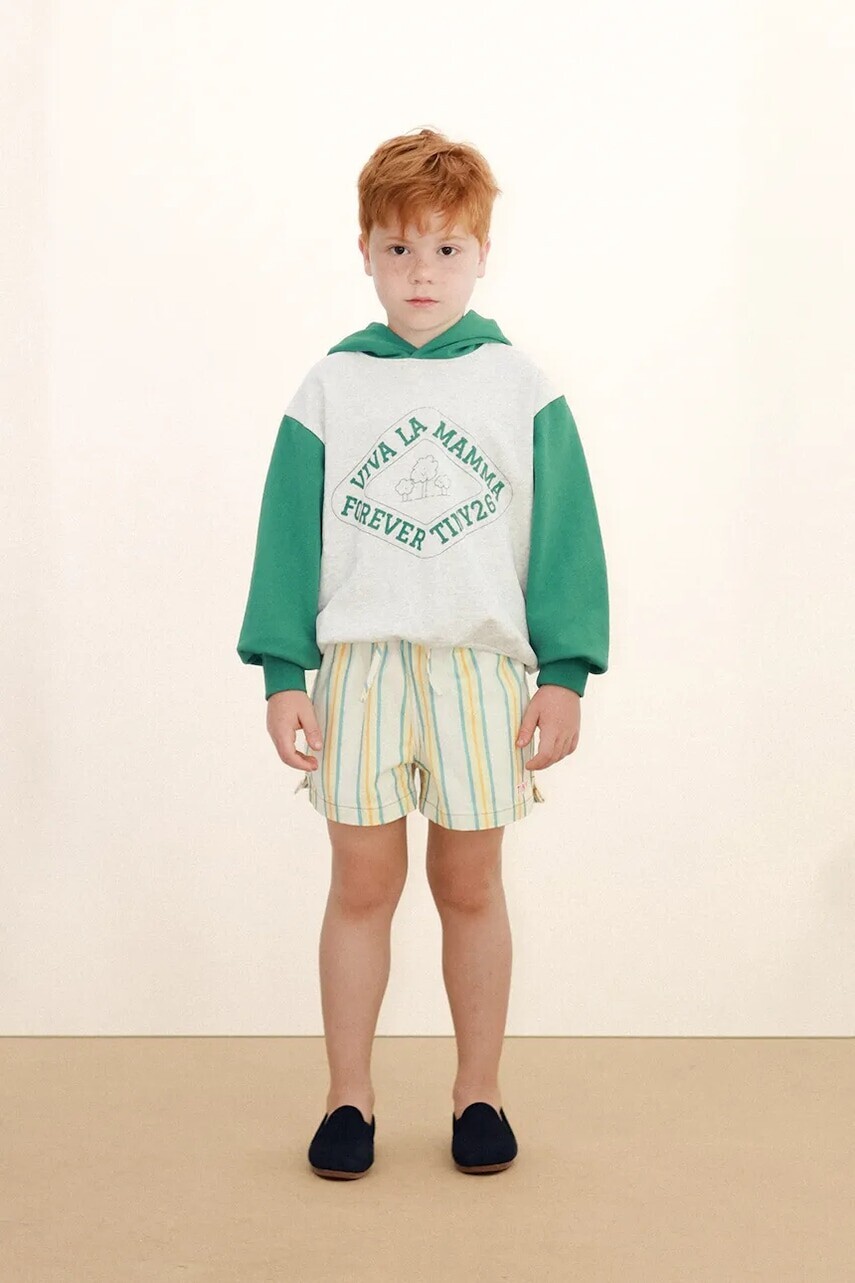 Detské bavlnené šortky Tinycottons MULTICOLOR STRIPES SHORTS