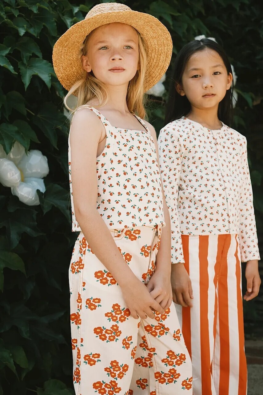 Detský top Tinycottons TINY ROSES RIB TOP