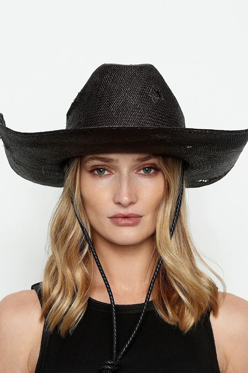 Klobúk Ruslan Baginskiy Ruslan Baginskiy Cowboy Hat with Leather Trim