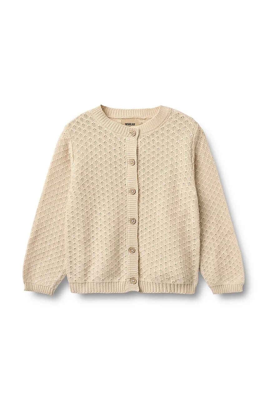 Detský bavlnený kardigan Wheat