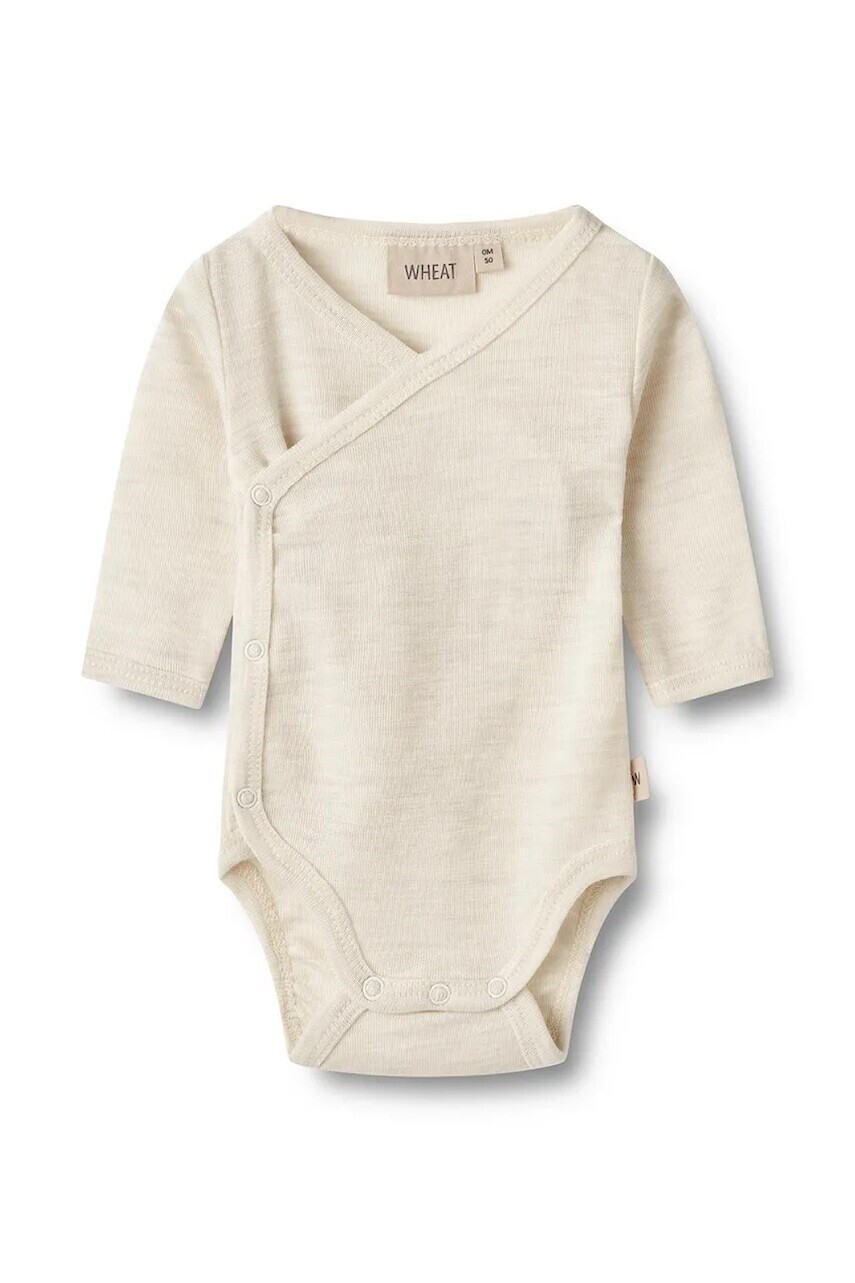 Detské body z merino vlny Wheat