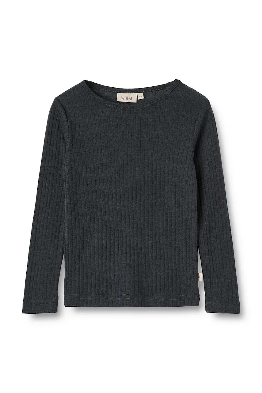 Detské tričko s dlhým rukávom z merino vlny Wheat