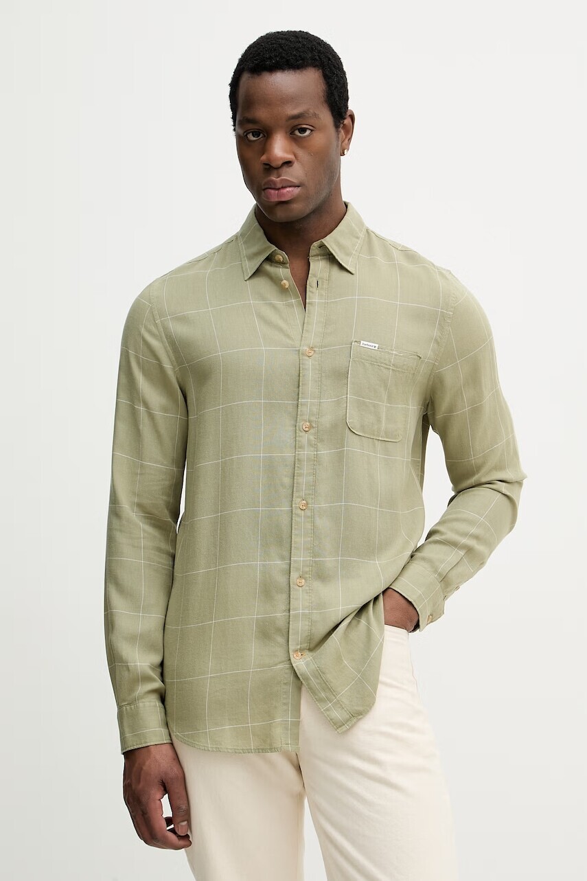 Košeľa s prímesou ľanu Barbour Citywell