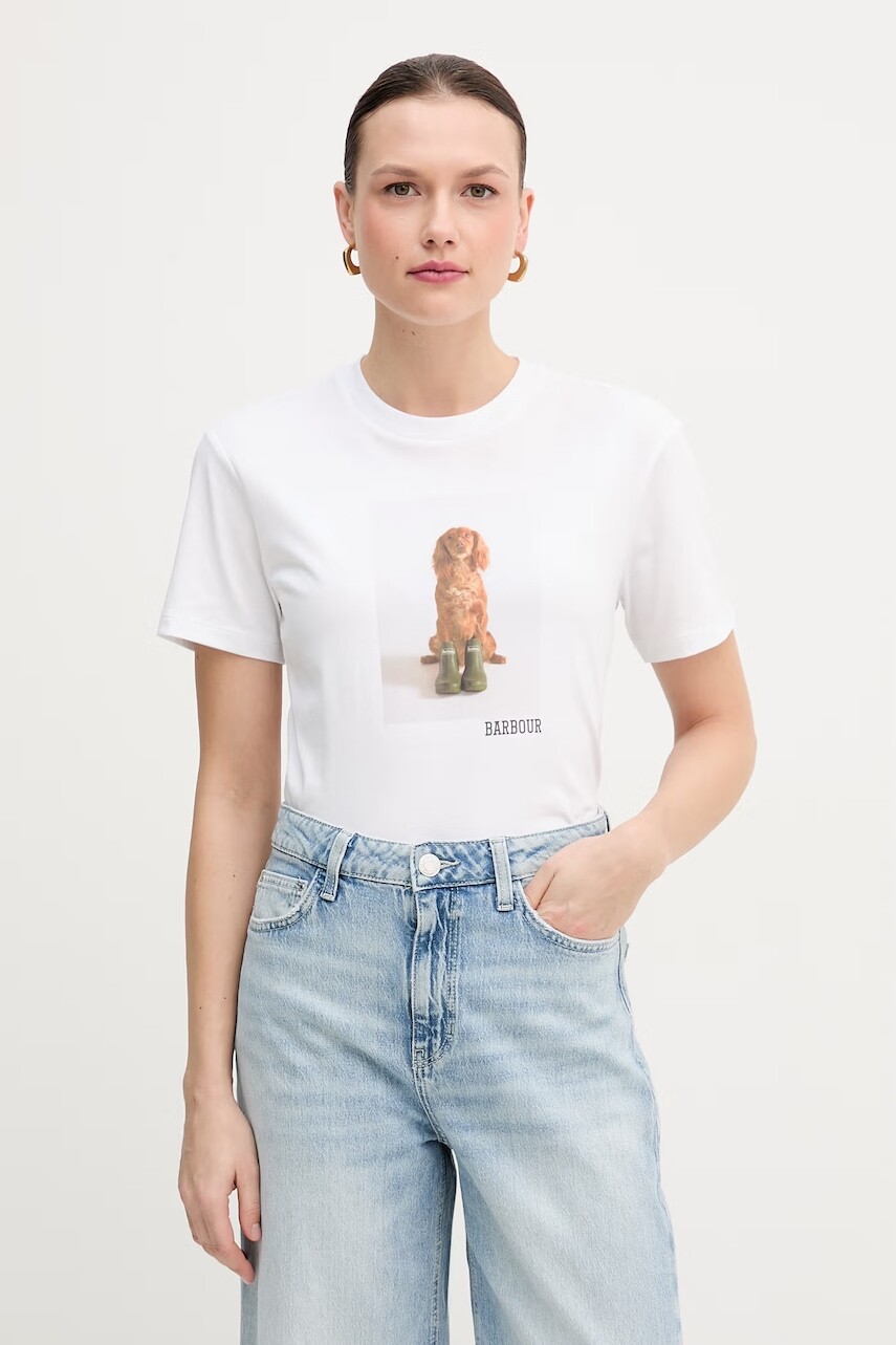 Bavlnené tričko Barbour Bedale