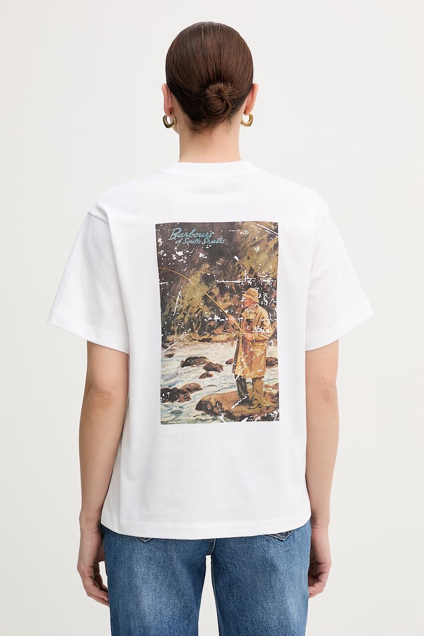 Bavlnené tričko Barbour Kirby