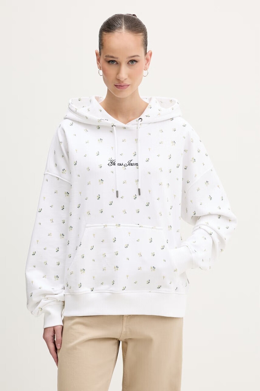 Guess Jeans mikina s kapucňou dámska bavlnená