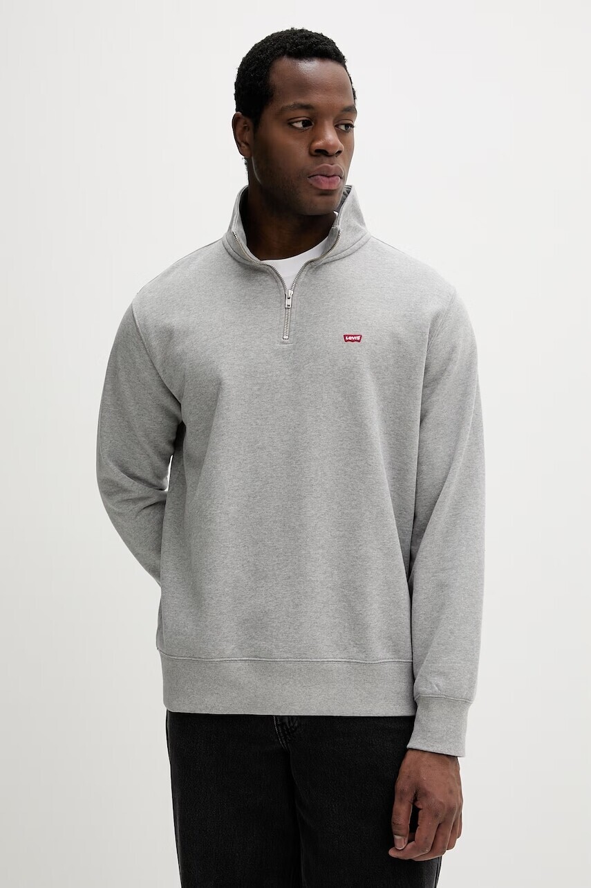 Levi's mikina pánska bavlnená ORIGINAL HM 1/4 ZIP