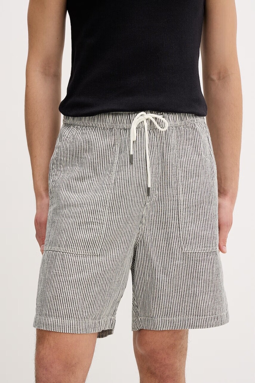 Guess Jeans šortky pánske s prímesou ľanu