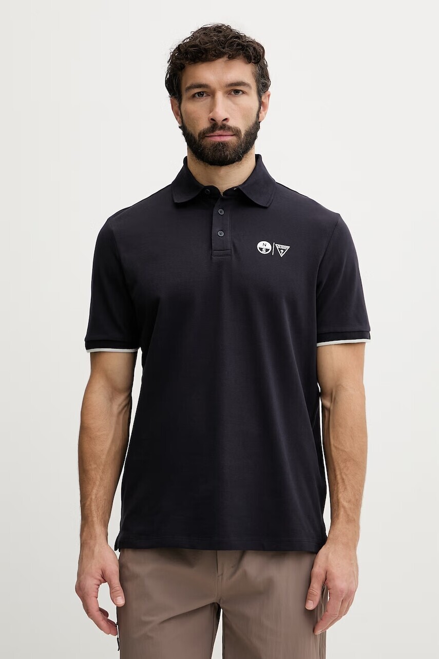 Guess tričko pánske bavlnené s elastanom x North Sails