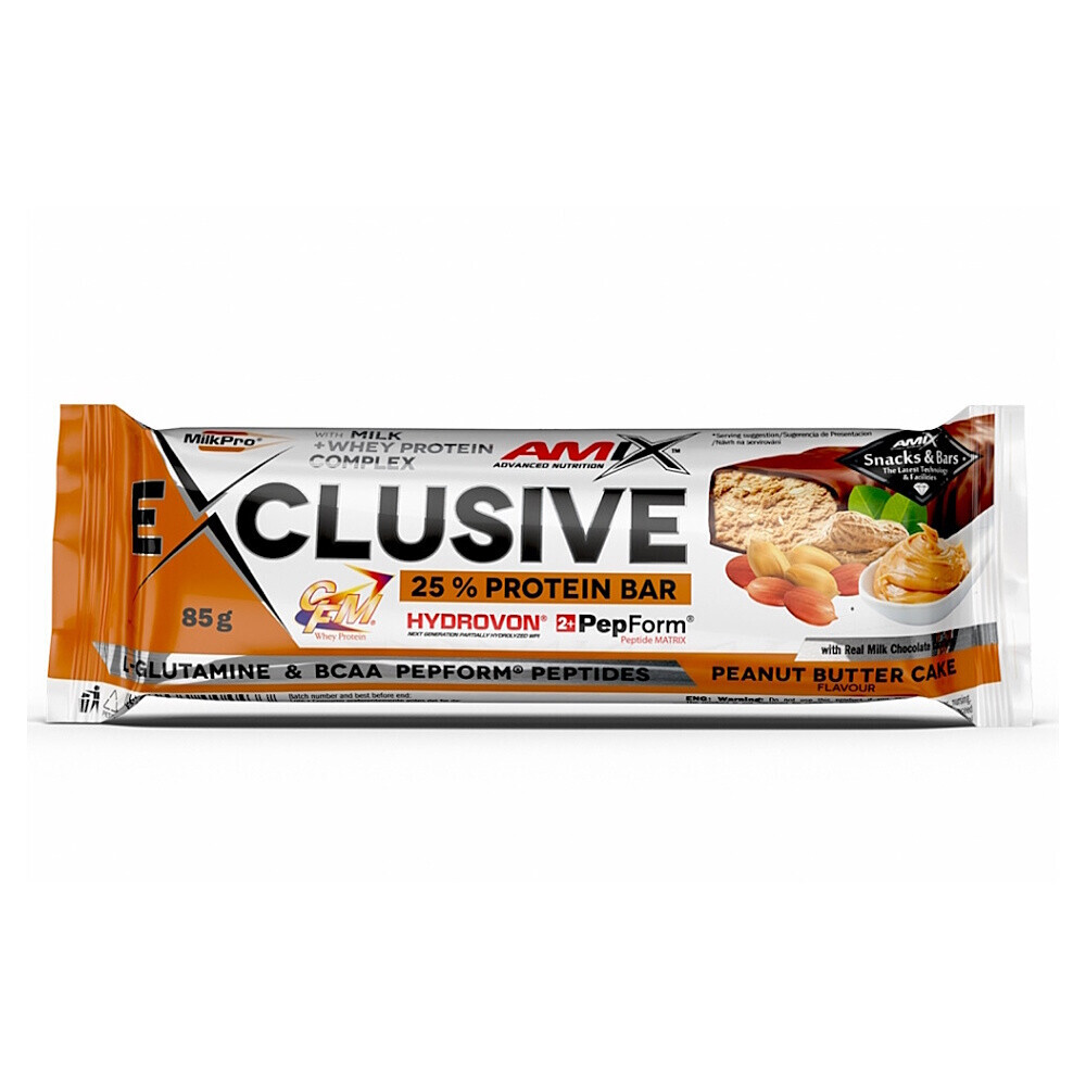 AMIX Exclusive proteín bar torta s arašidovým maslom 85 g