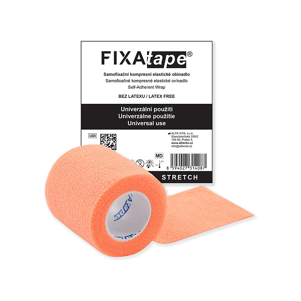 FIXATAPE Stretch samofixačné ovínadlo 5 cm x 450 cm oranžové 1 kus