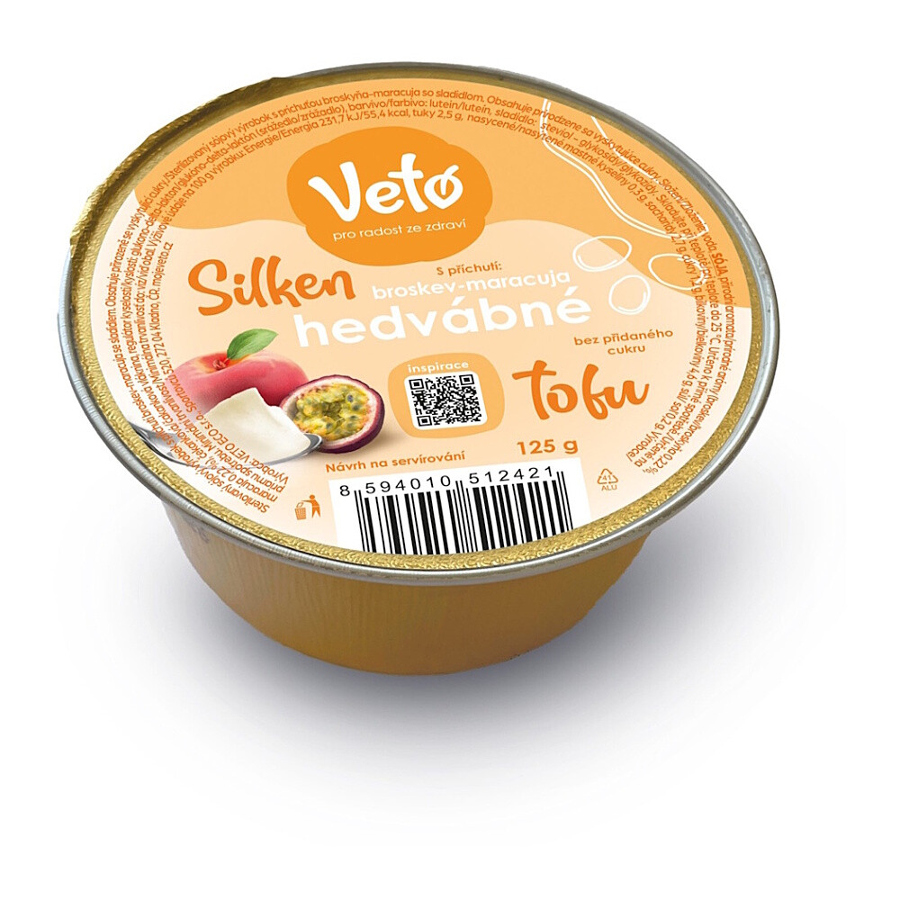 VETO ECO Tofu hodvábne s príchuťou broskyňa a maracuja 125 g
