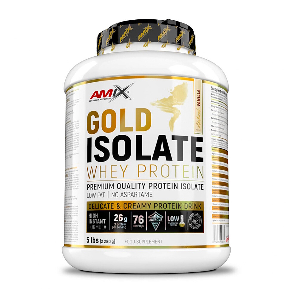 AMIX Nutrition gold whey proteín isolate prírodná vanilka 2280 g