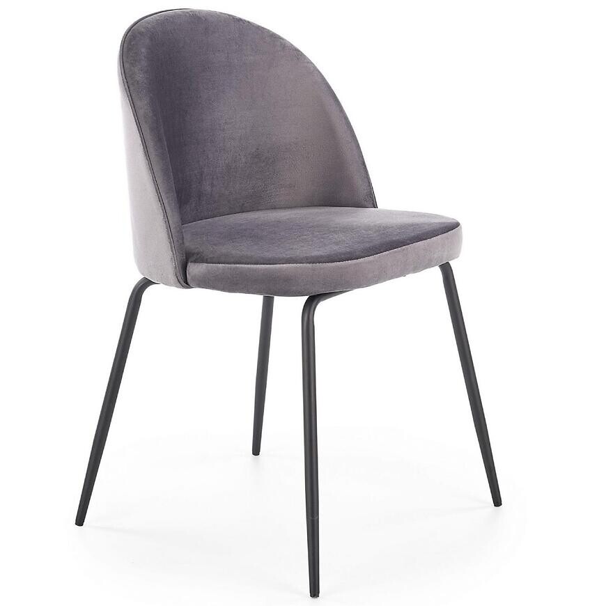 Stolička K314 Velvet/Kov Šedá
