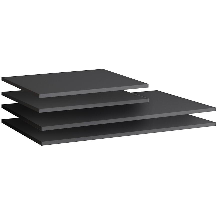 Police do skriňa Marbella/Alicante 300 čierna (sada 4 ks)