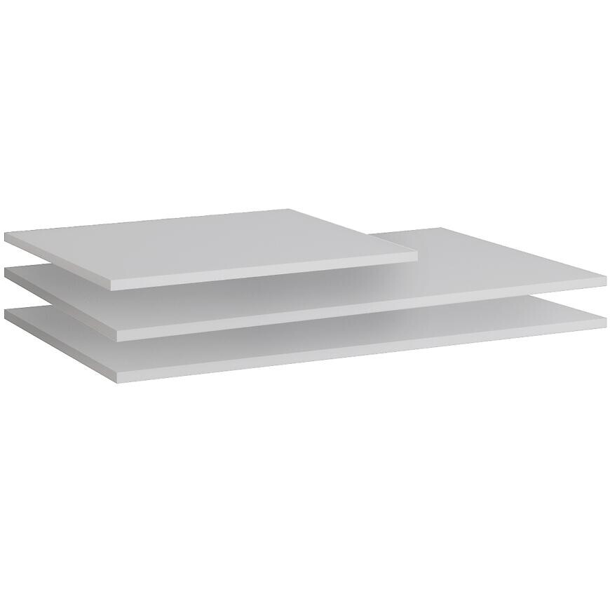 Police do skriňa Marbella/Alicante 250 biela (sada 3 ks)