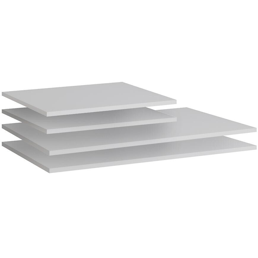 Police do skriňa Marbella/Alicante 300 biela (sada 4 ks)