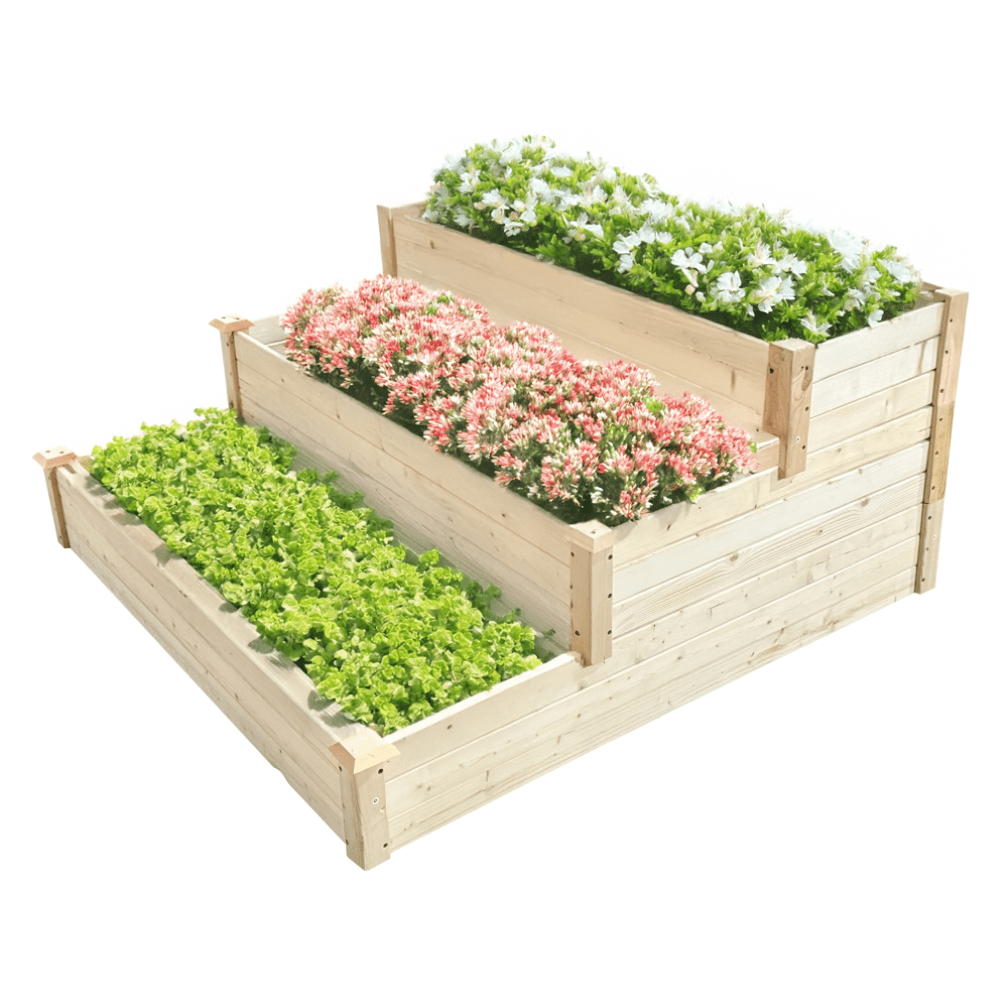 Modulárny vyvýšený záhon, hnedý, drevo, SANYM