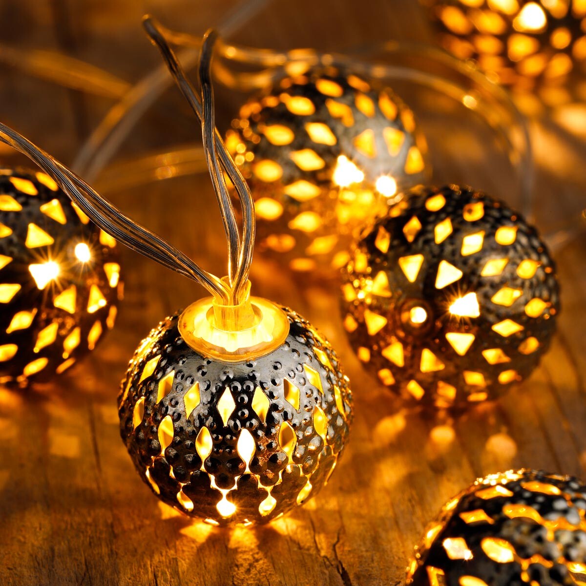 LED Svetelný reťaz Strieborné guličky