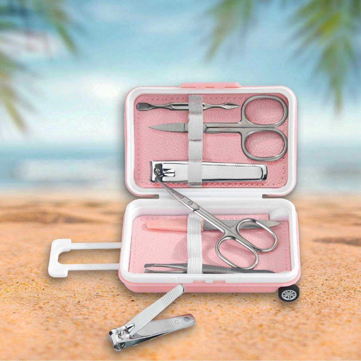 Manikúra v cestovnom puzdre, sada 7 kusov