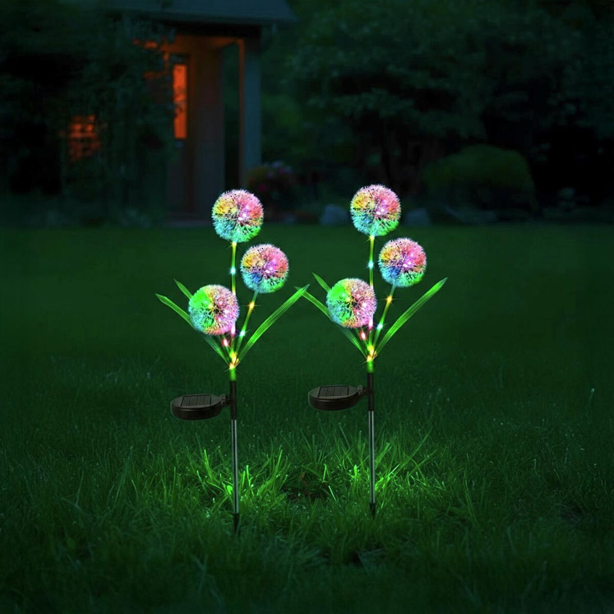 Záhradná púpava LED, 2 kusy