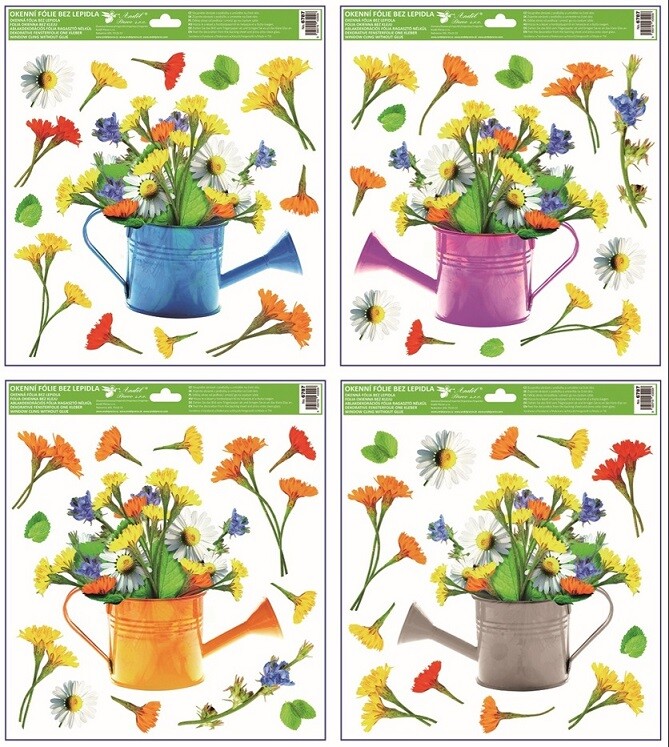 Dekoračná okenná fólia konvica 4druhy