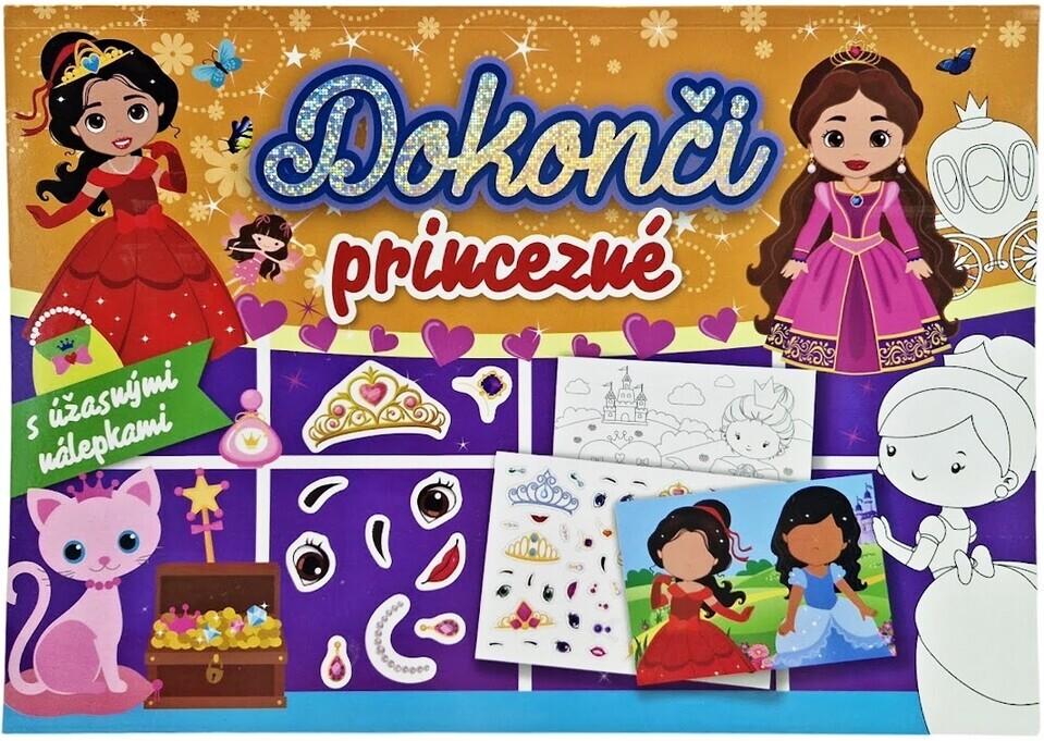 Dokonči princezné+nálepky