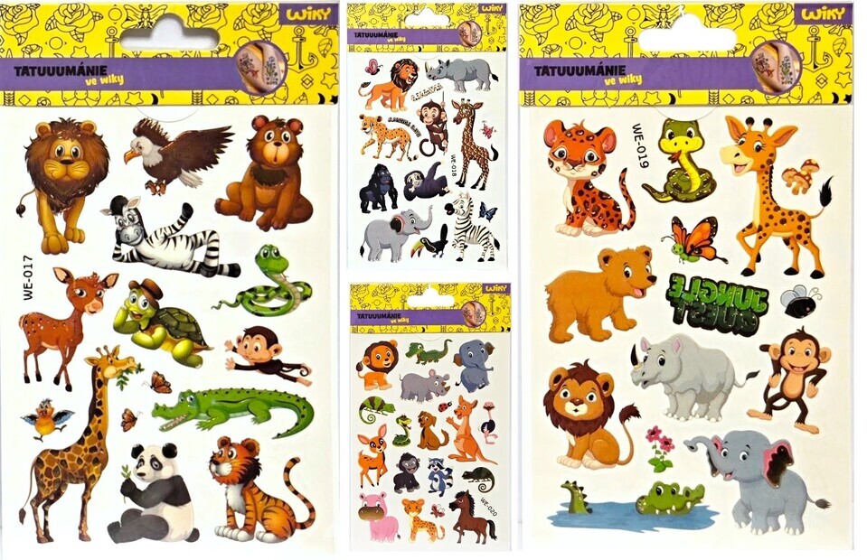 Tetovacie detské nálepky ZOO
