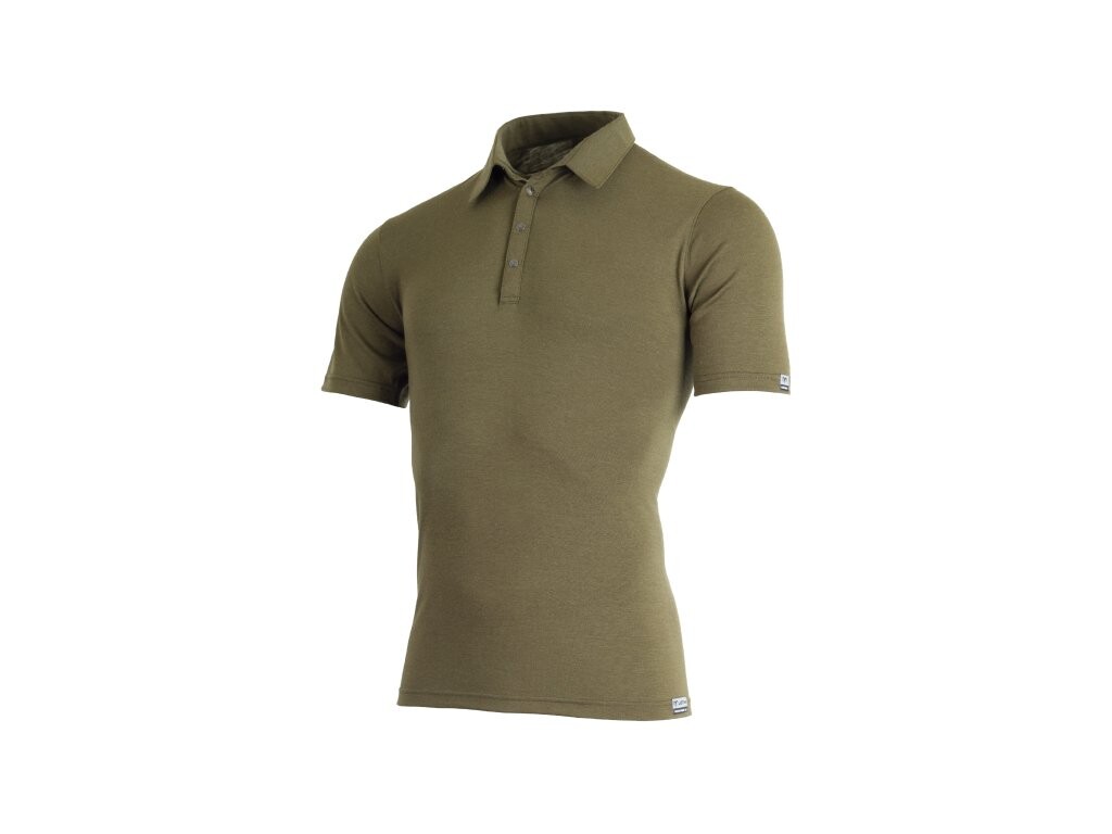 Lasting pánska merino polo košeľa ELIOT 6363 zelená Veľkosť: L