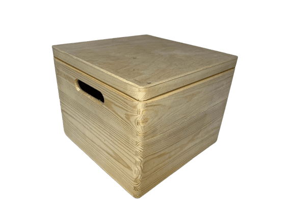 Štvorcový úložný box s vekom 30x30 cm