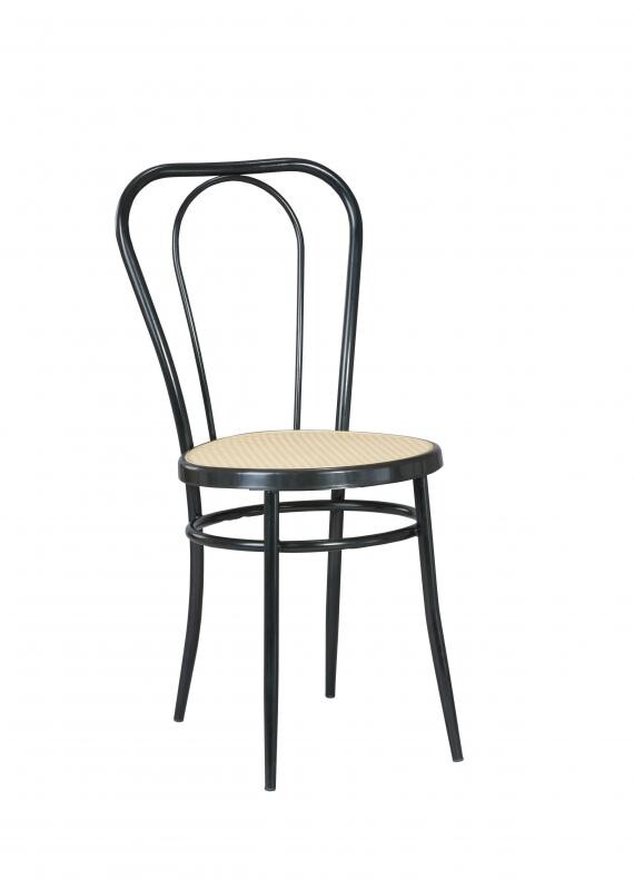 Jedálenská stolička MARLEY — kov, čierna