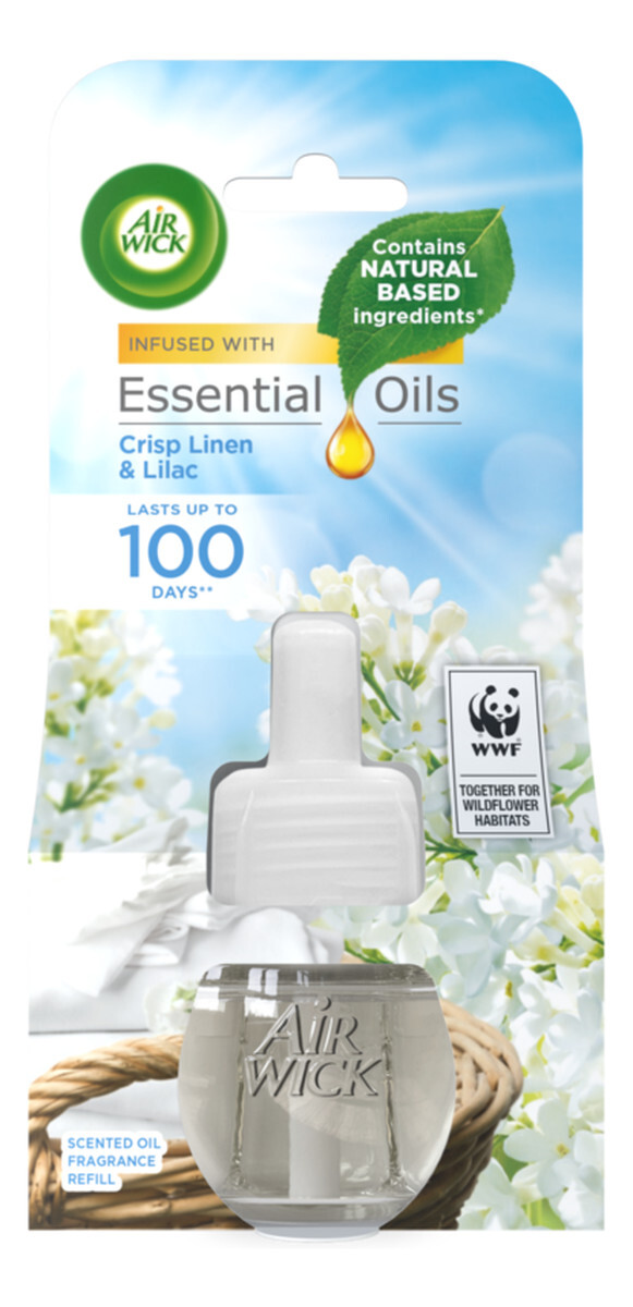 Air Wick náplň -Crips Linen & Lilac Vôňa prádla 19ml