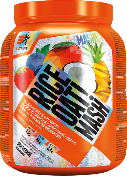 EXTRIFIT Rice Oat Mash jahoda 900 g