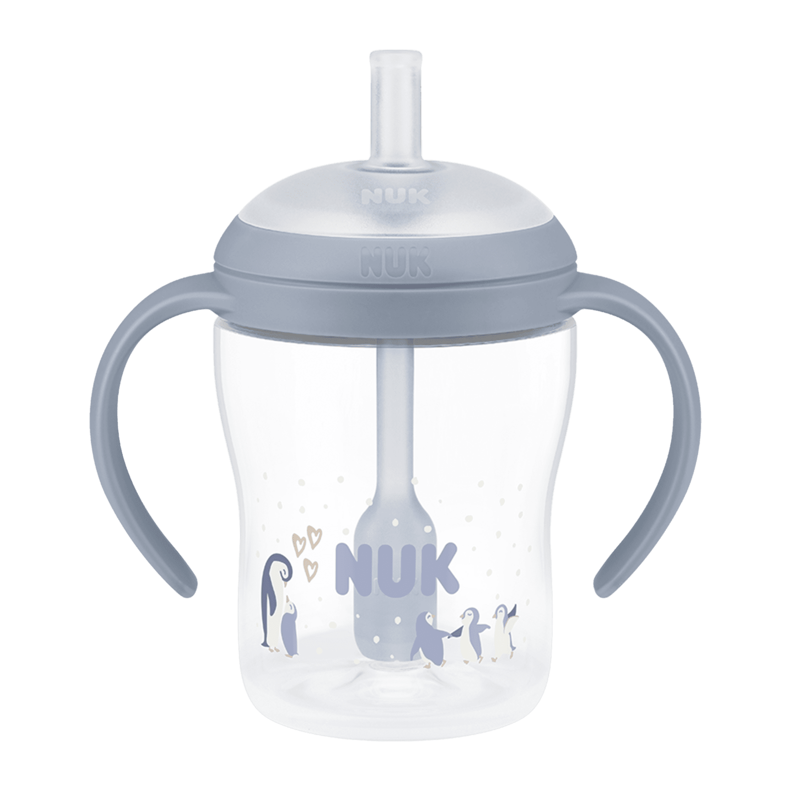 NUK Fľaša na učenie Perfect Match so slamkou Tučniak 150 ml