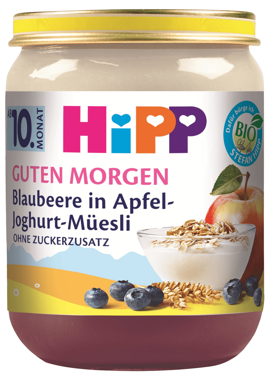 HIPP BIO Müsli s jablkom, čučoriedkami a jogurtom 160 g