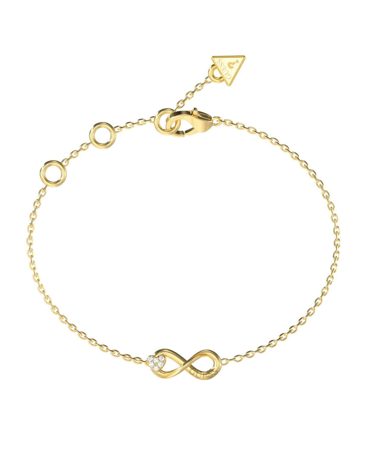 Guess Pozlátený náramok Nekonečno Love Bites JUBB06048JWYG 18,4 cm