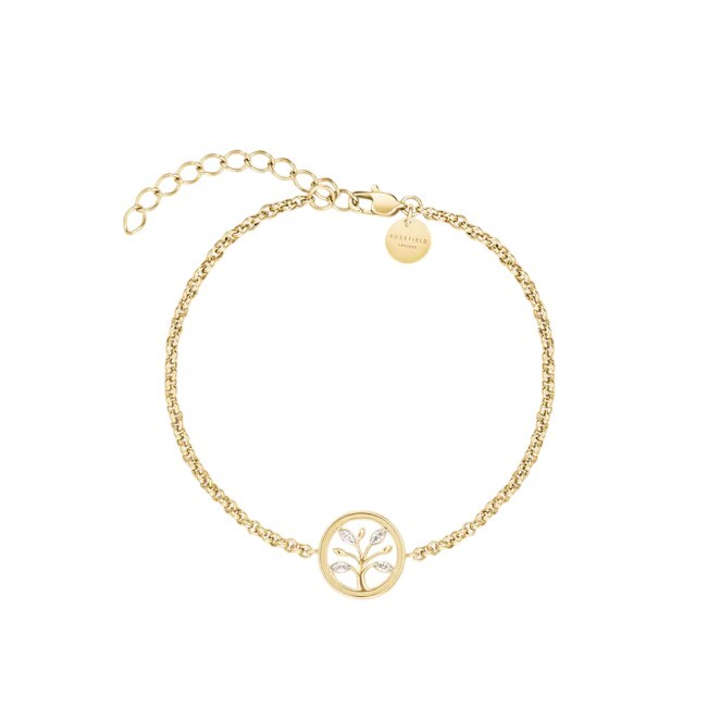 Rosefield Pozlátený náramok s kryštálmi Strom života JBTLG-J1318