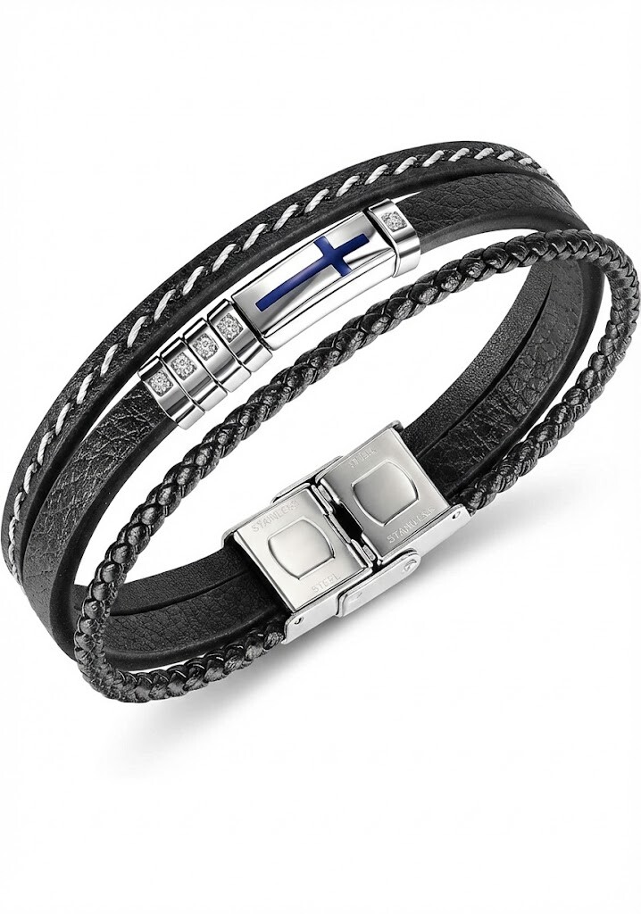 Troli Fashion kožený pánsky náramok Leather