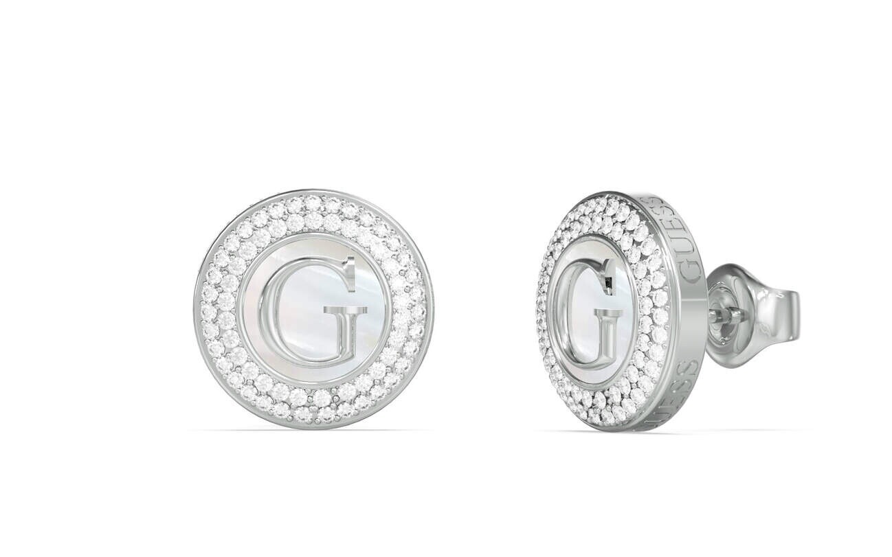 Guess Oceľové kôstkové náušnice G Talisman JUBE06211JWRHT/U