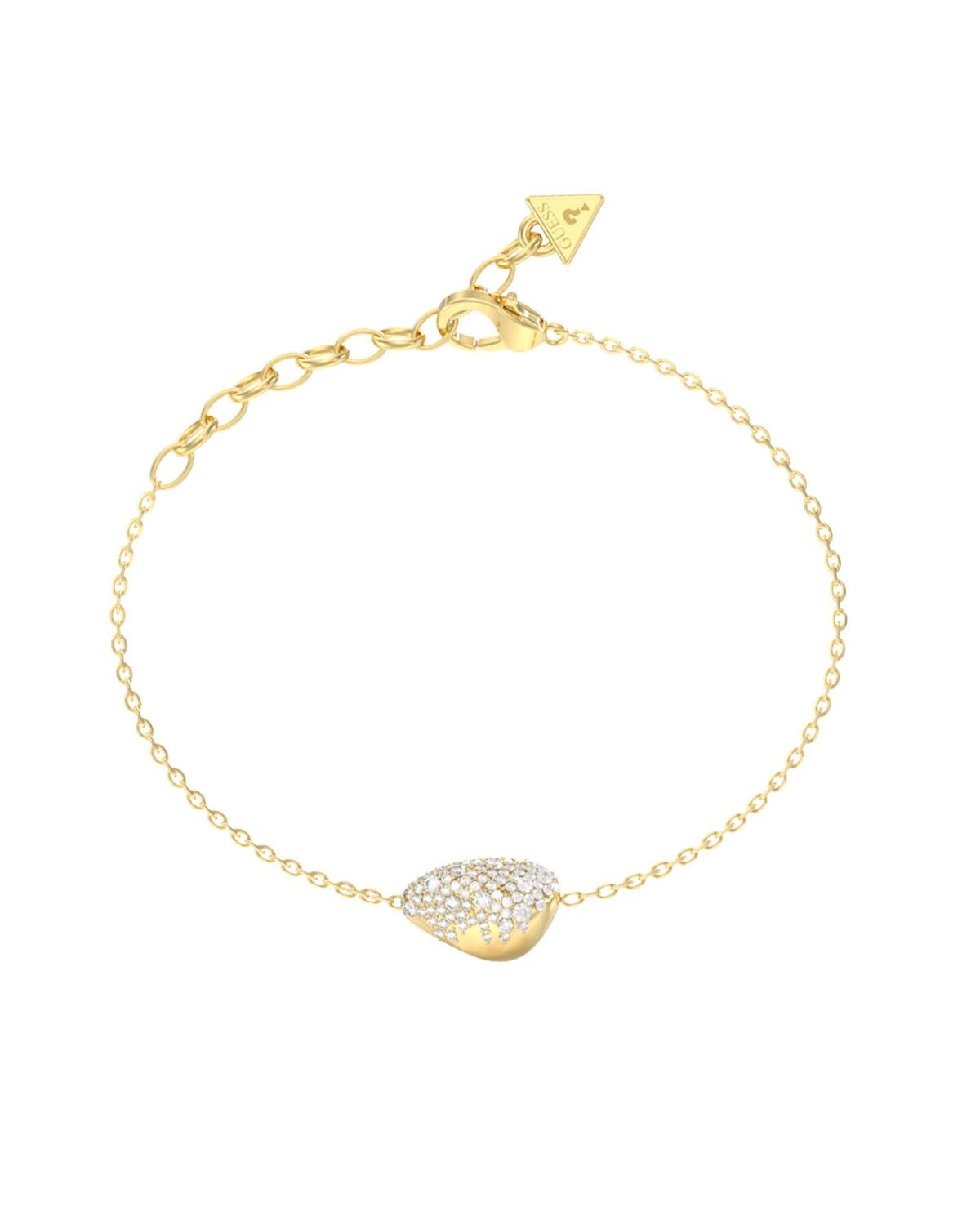 Guess Pozlátený náramok s kryštálmi Moon Drops JUBB06254JWYG 18,4 cm