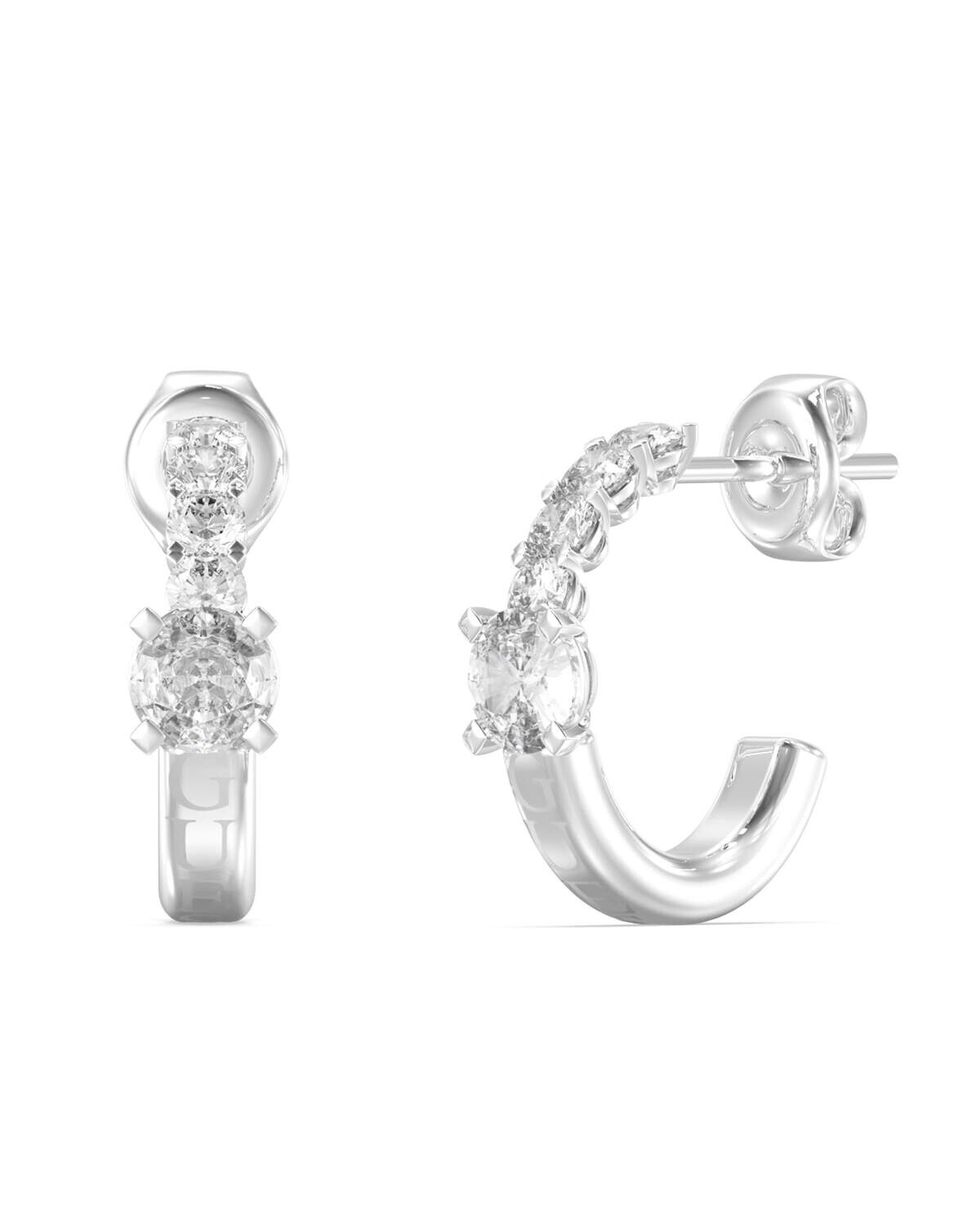 Guess Nadčasové oceľové kruhy Piercing Studio JUBE06272JWRHT/U